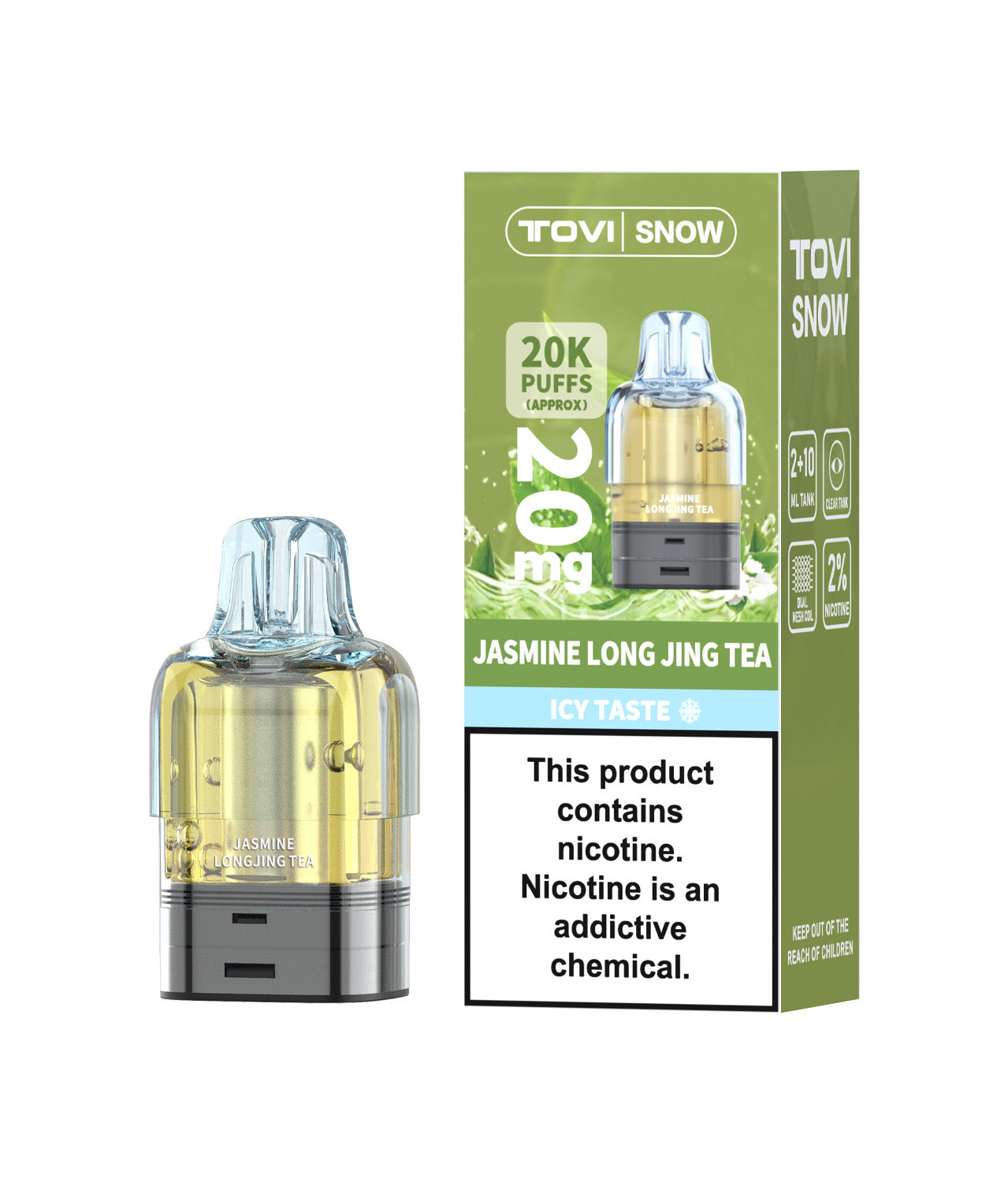 TOVISNOW-ICEMAXI 20K Puffs 冰爆系列-茉莉龙井(Jasmine Longjing Tea )