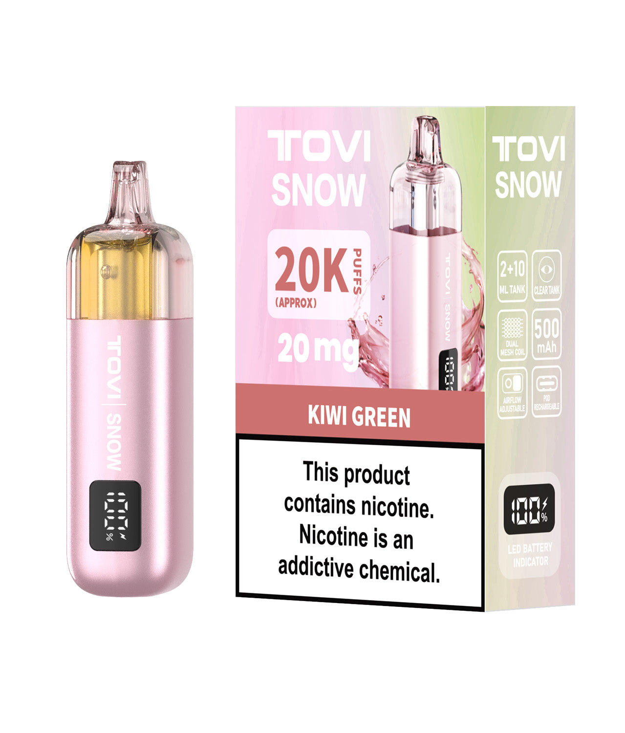 TOVISNOW-ICEMAXI 20K Puffs 冰爆系列-青苹果奇异果(Kiwi Green )