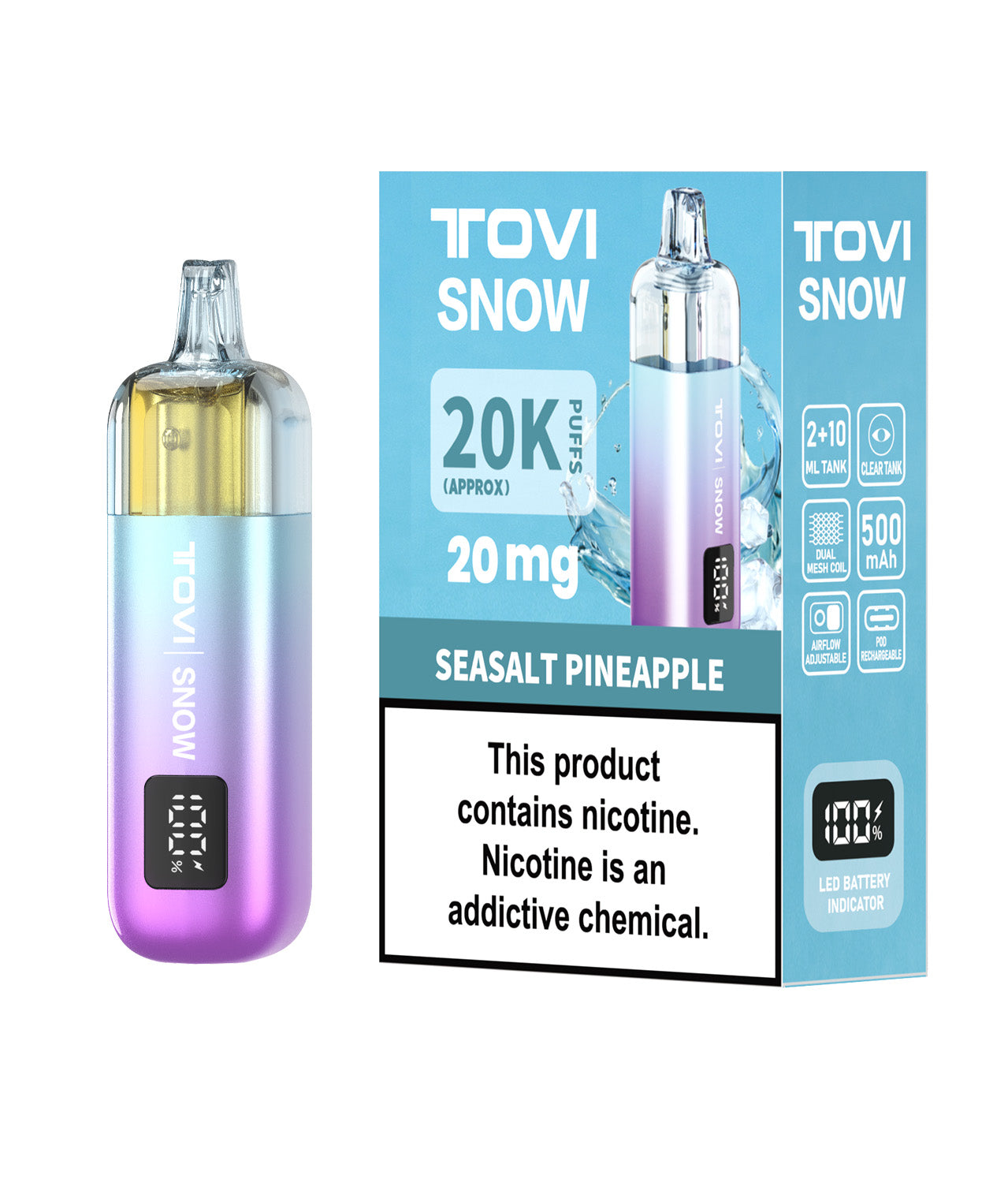 TOVISNOW-ICEMAXI 20K Puffs 冰爆系列-海盐菠萝(Seasalt Pineapple )