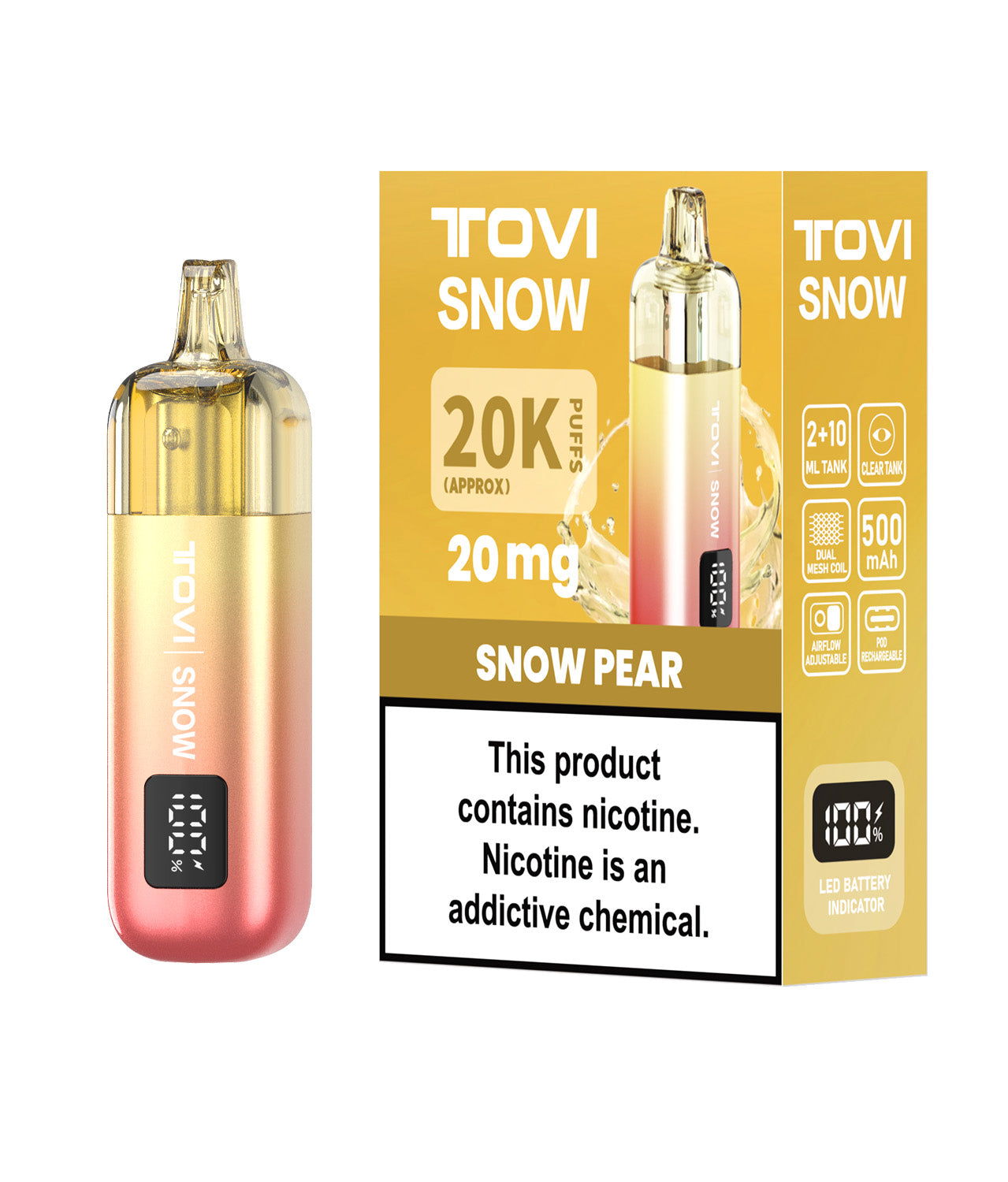 TOVISNOW-ICEMAXI 20K Puffs 冰爆系列-冰糖雪梨(Snow Pear)