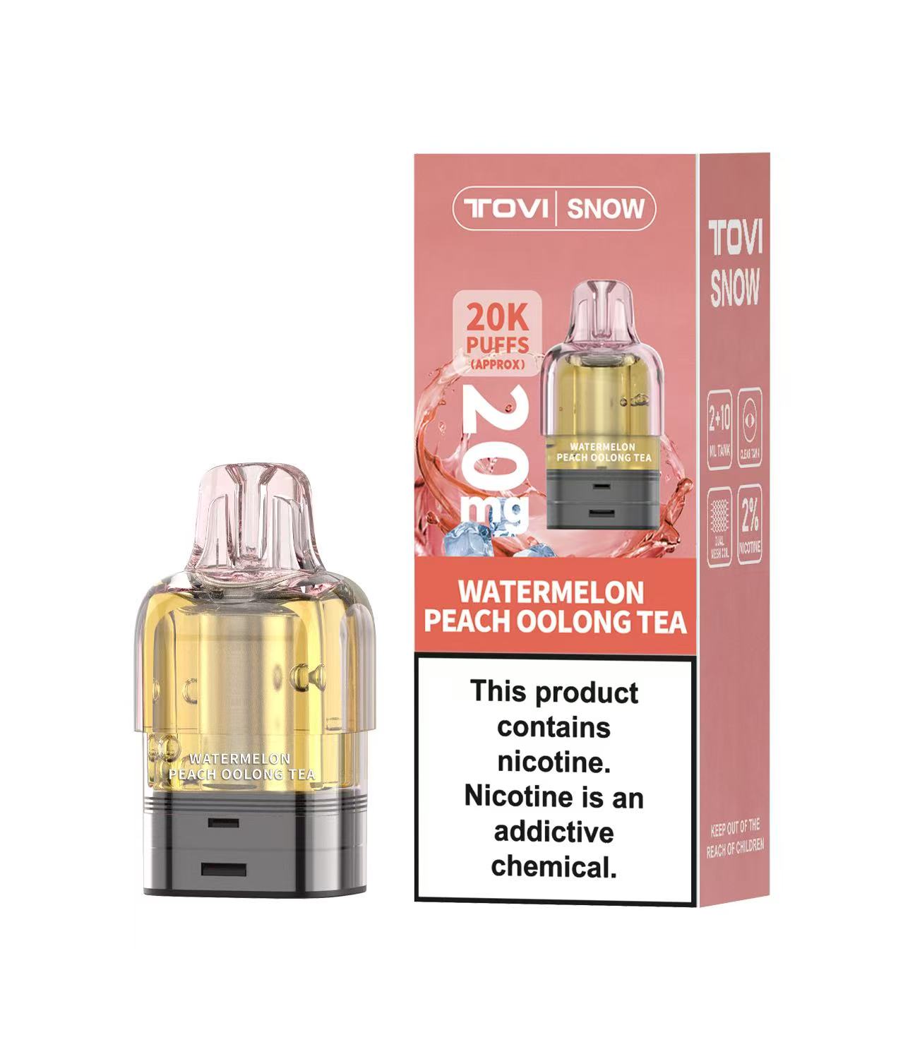 TOVISNOW-ICEMAXI 20K Puffs 冰爆系列-西瓜白桃茉莉茶(Watermelon Peach Oolong Tea )