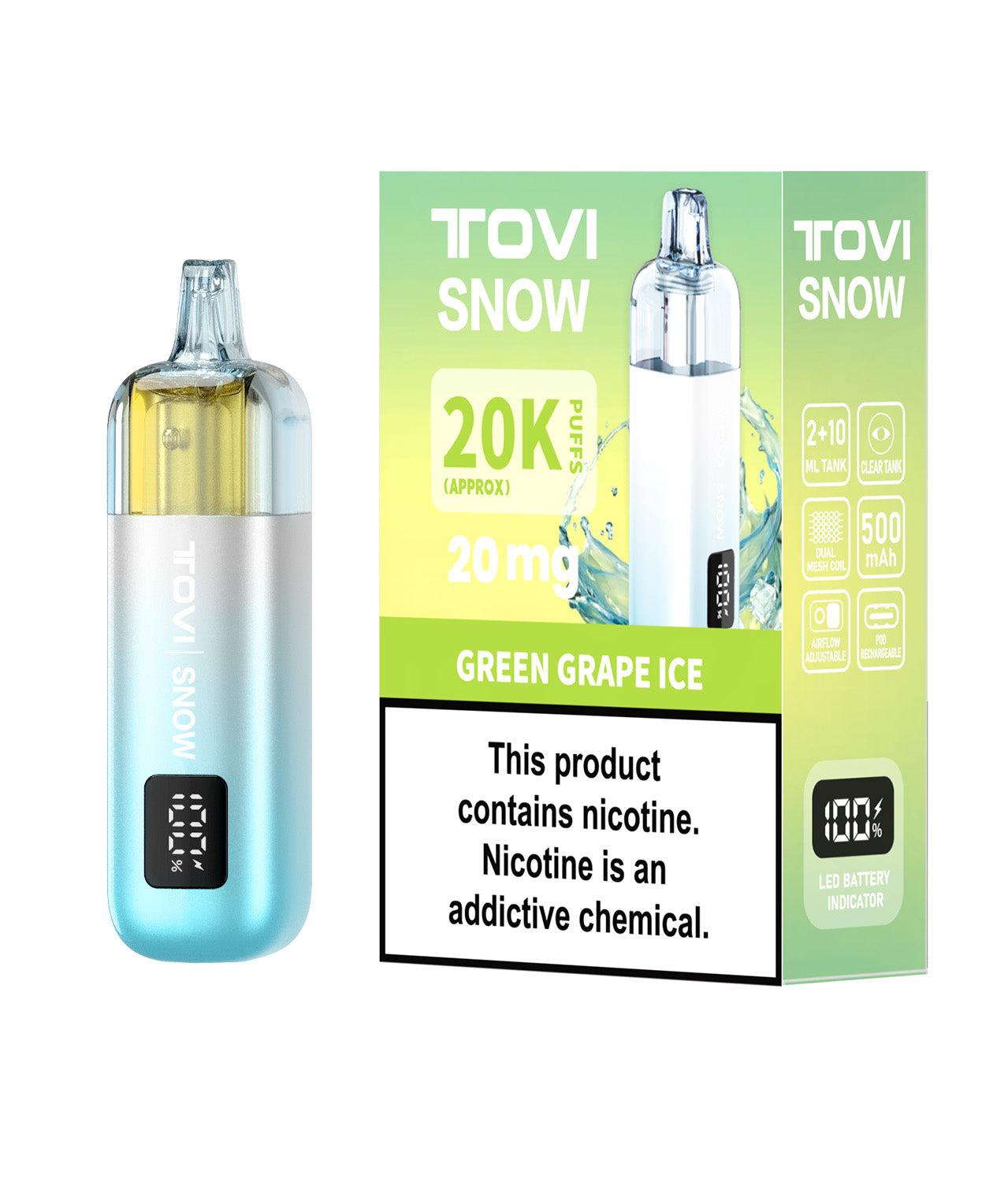 TOVISNOW-ICEMAXI 冰爆系列2+10（5支装）满50支联系客服可以混拼味道