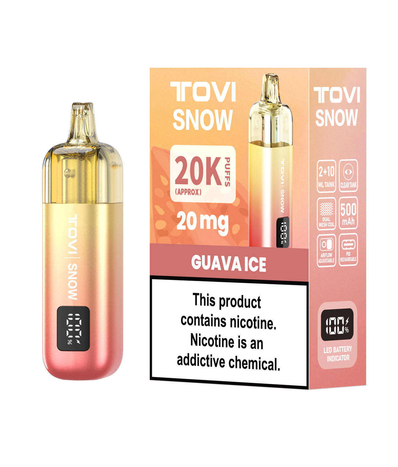 TOVISNOW-ICEMAXI 冰爆系列2+10（5支装）满50支联系客服可以混拼味道