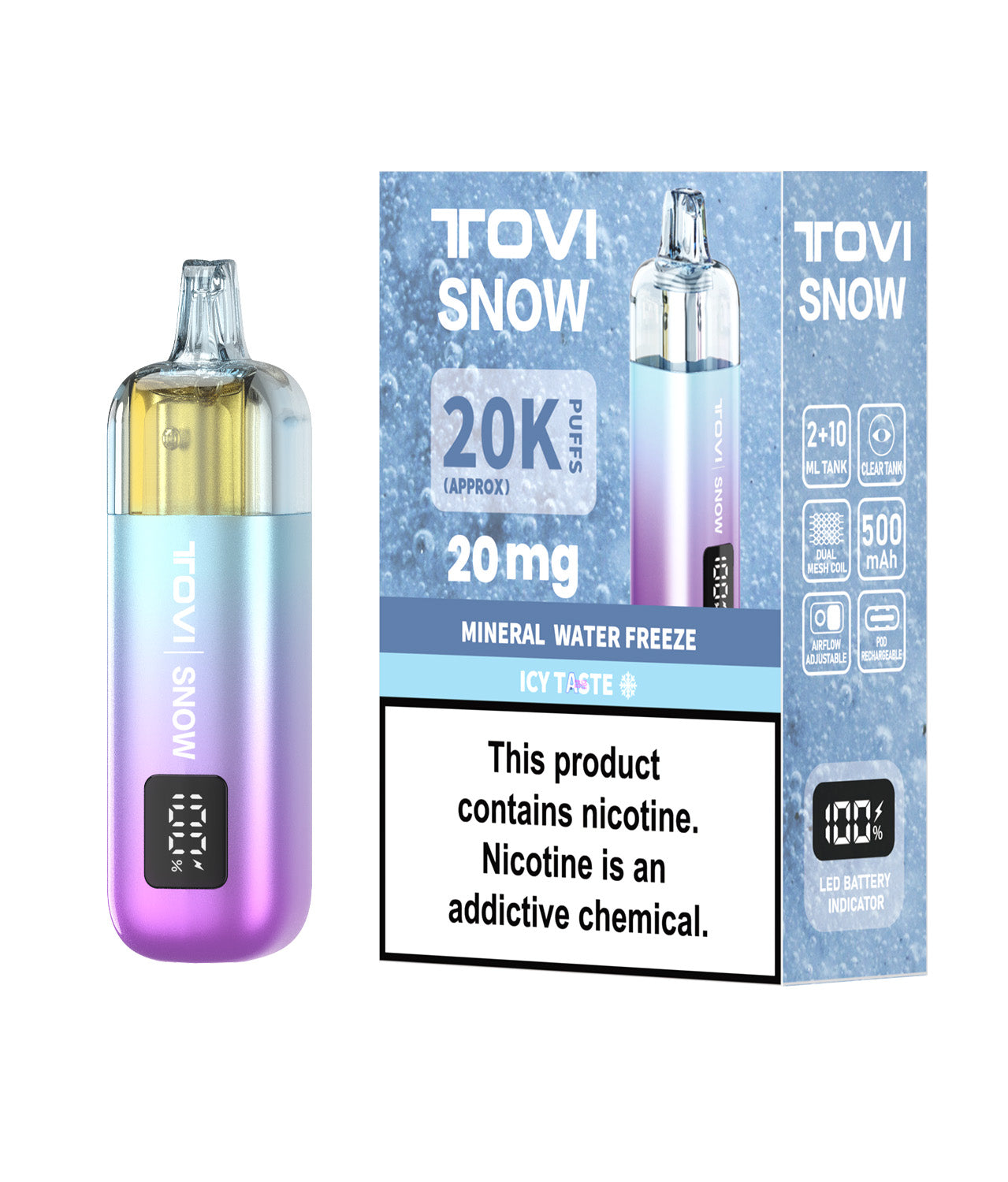 TOVISNOW-ICEMAXI 冰爆系列2+10（5支装）满50支联系客服可以混拼味道