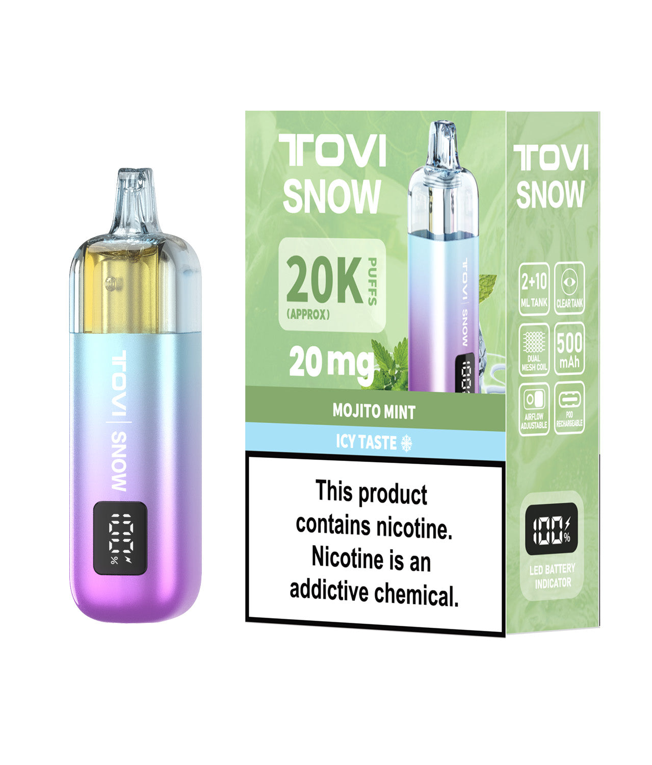 TOVISNOW-ICEMAXI 冰爆系列2+10（5支装）满50支联系客服可以混拼味道
