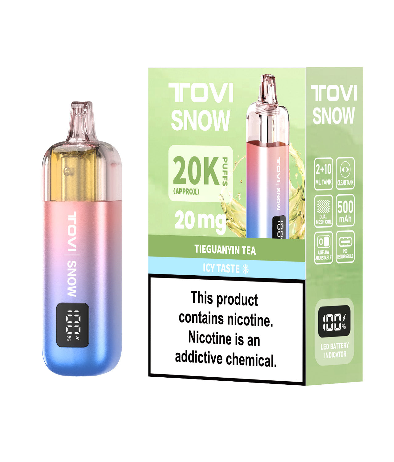 TOVISNOW-ICEMAXI 冰爆系列2+10（5支装）满50支联系客服可以混拼味道